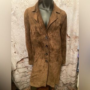 Marina Rinaldi Chocolate Leather Maxi Coat